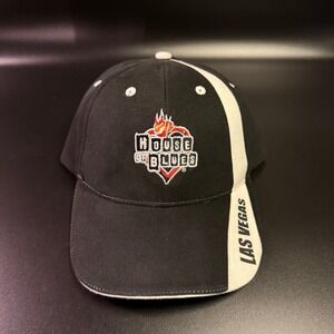 House of Blues Las Vegas Logo Black White Cotton Baseball Cap Mens Womens‎ OSFM